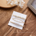 Wholesale Alloy Hairpin Set Korean Women Minimalist Metal Hair Accessories Fashion Pearl Hair Clips